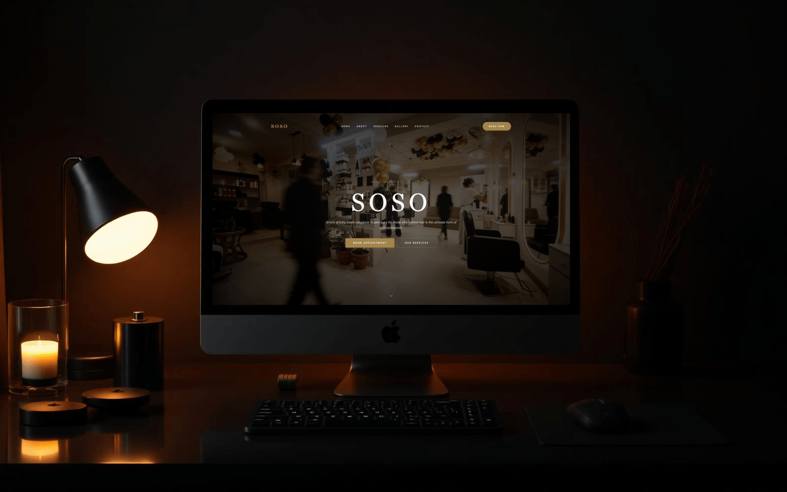 Soso Unisex Salon website preview
